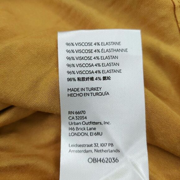 Free People We The Free Moon Dance Top Womens Large Gold Long Sleeve V-Neck - Picture 12 of 12